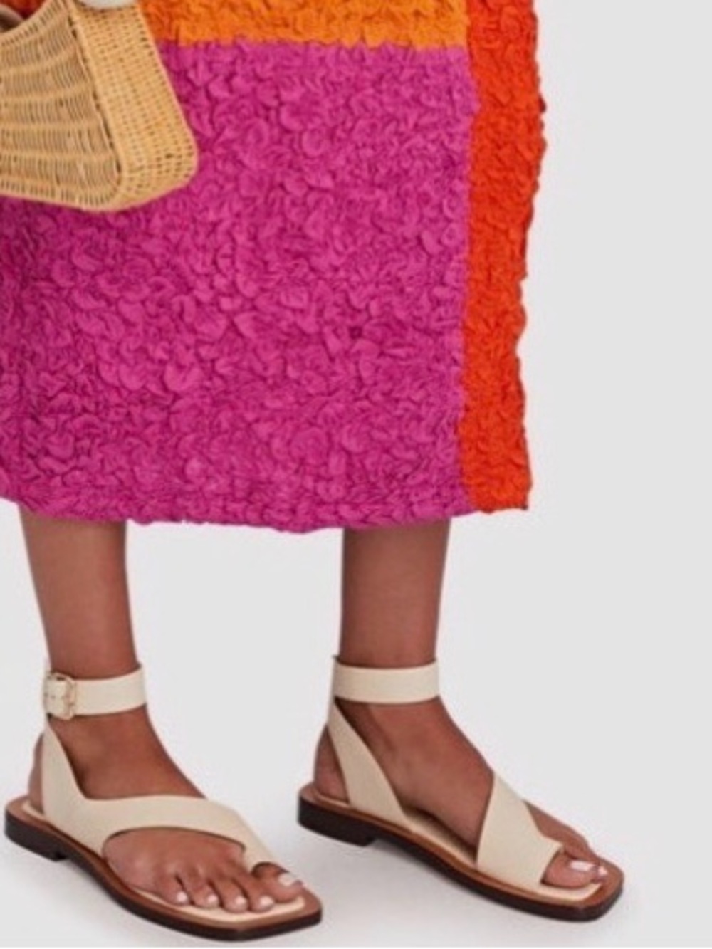 A. Emery Toe-Loop Sandal with Tan Sole in 36